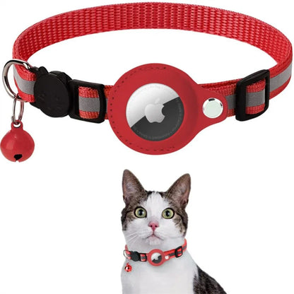 CAT GPS Tracking Collar with Quick-Release Fastener and Reflective Design for Improved Nighttime Visibility