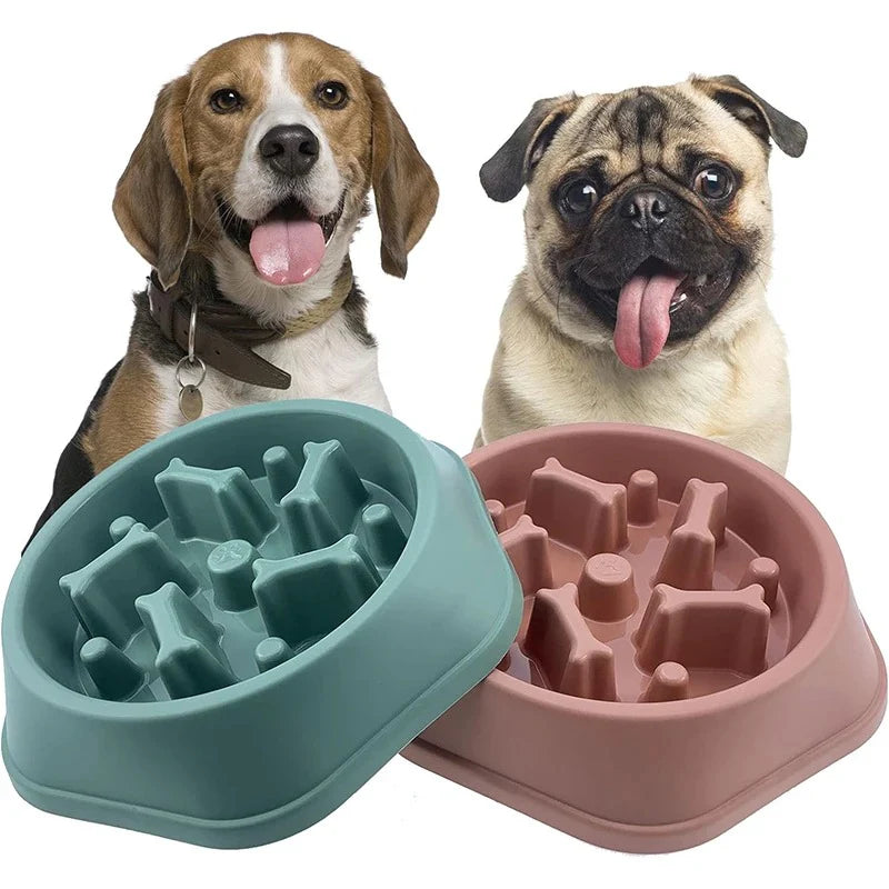 Slow Feeder Dog Bowl Anti-Choking Puppy Food Bowl Anti-Slip Pet Slow Eating Dog Dishes Puzzle Feeders for Dogs Small Size