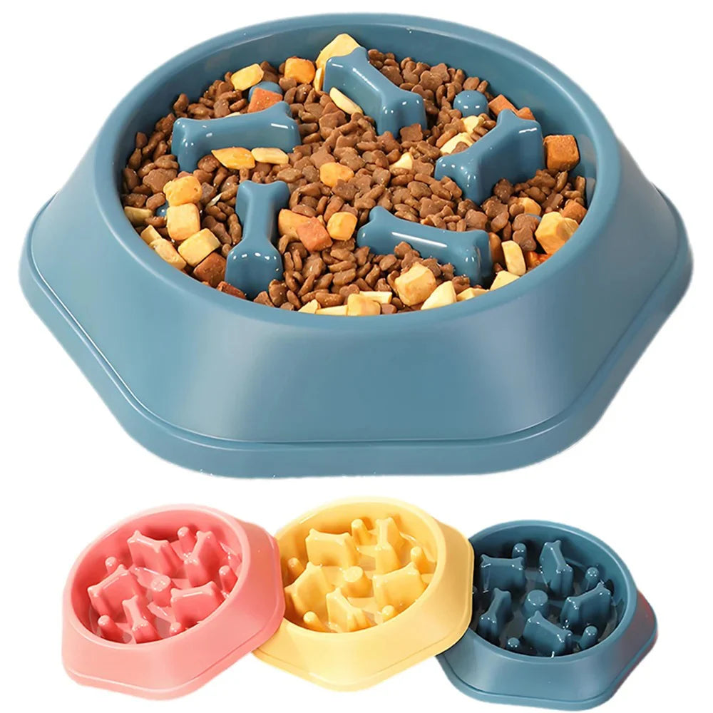 Slow Feeder Dog Bowl Anti-Choking Puppy Food Bowl Anti-Slip Pet Slow Eating Dog Dishes Puzzle Feeders for Dogs Small Size