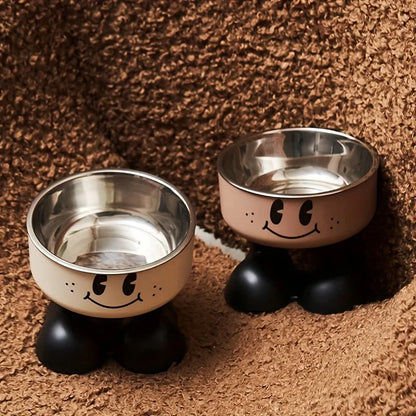 Elevated Dog Cat Bowl Stainless Steel Food Water Bowls Raised No Spill Pet Feeder Bowl for Puppy Small Medium Large Dogs Cats