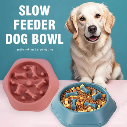 Slow Feeder Dog Bowl Anti-Choking Puppy Food Bowl Anti-Slip Pet Slow Eating Dog Dishes Puzzle Feeders for Dogs Small Size